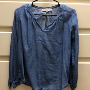 Loft Denim shirt lightweight- EUC